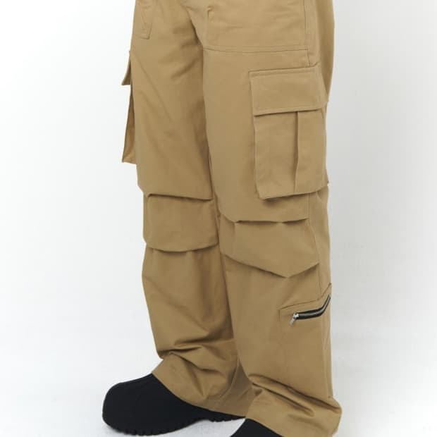 [1] 신더 멀티 와이드 카고 팬츠 베이지