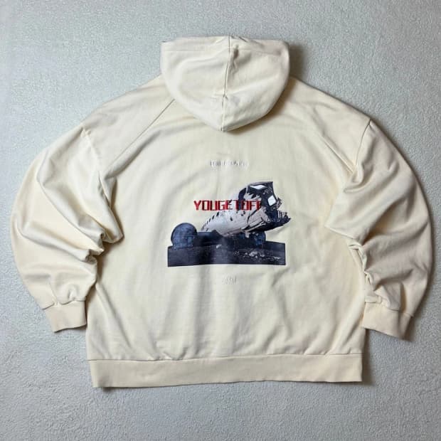 준지 JUUN J 22ss 그래픽 루즈핏 후드티 PN6444