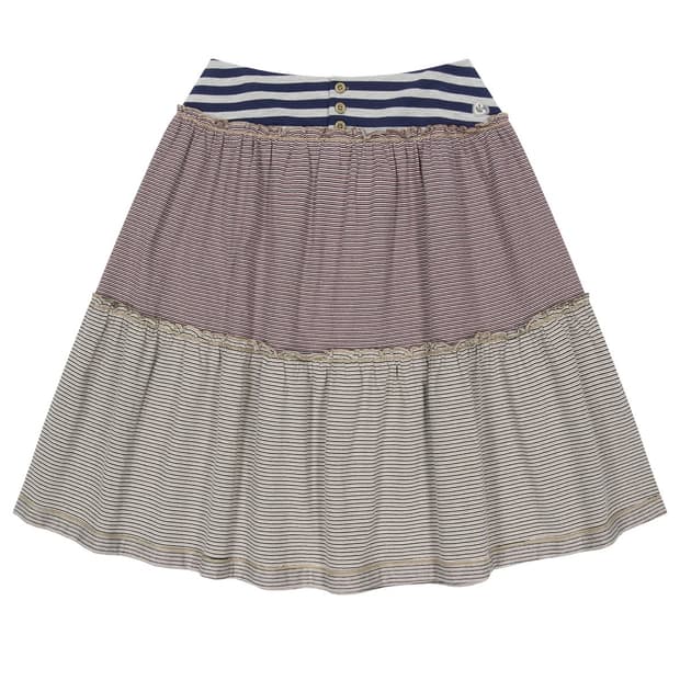 코이세이오 컬러드 스트라이프 스커트 그레이 베이지 교환