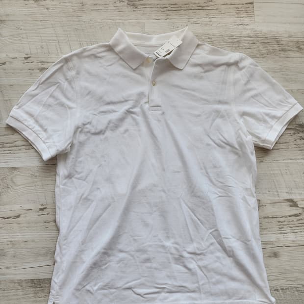 (새상품)GIORDANO 지오다노 피케 반팔 카라 티셔츠 팜 L(100)