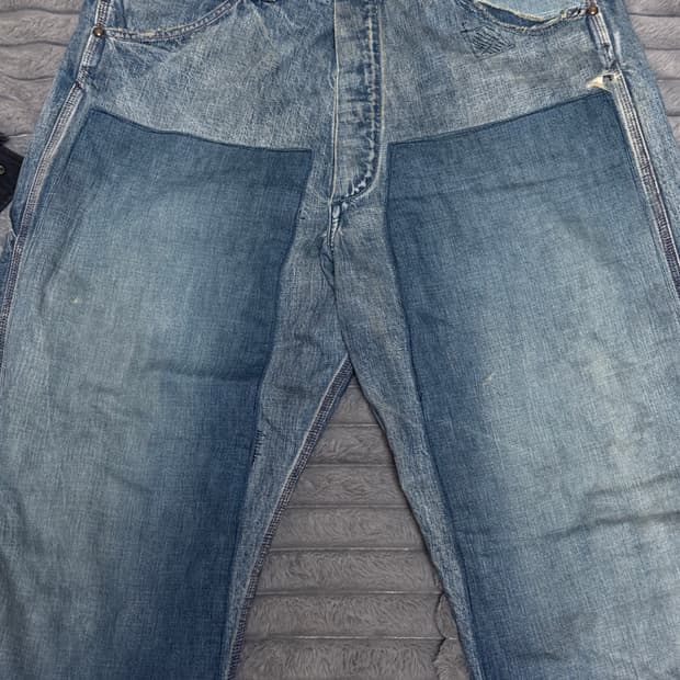 세인트미카엘 페인트 더블니 데님 XL사이즈