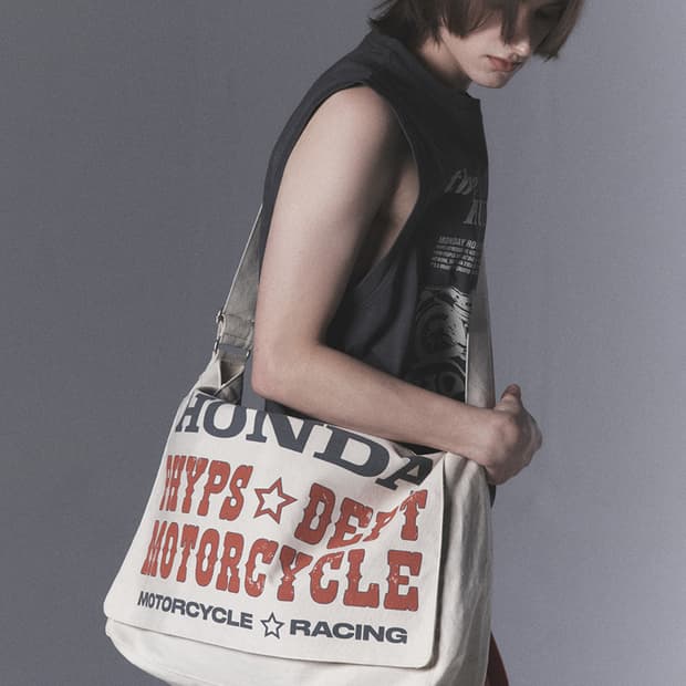 Honda Typography Duffel Canvas bag_Ivory