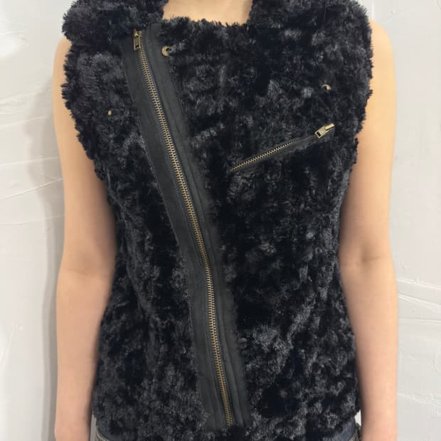 mot de passe fur vest jacket