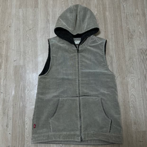 리바이스 여성 코듀로이 후드 조끼 베스트 L/100 