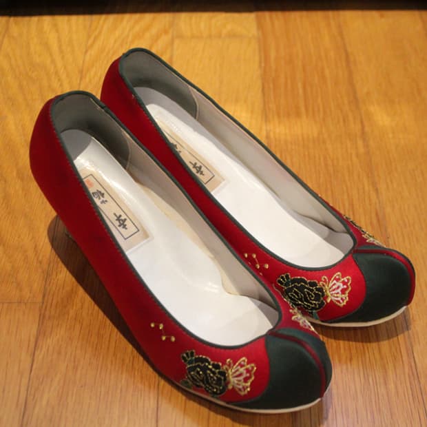 한복 꽃신 240사이즈 꽃신240 나비자수꽃신 한복구두 한복신발 구두