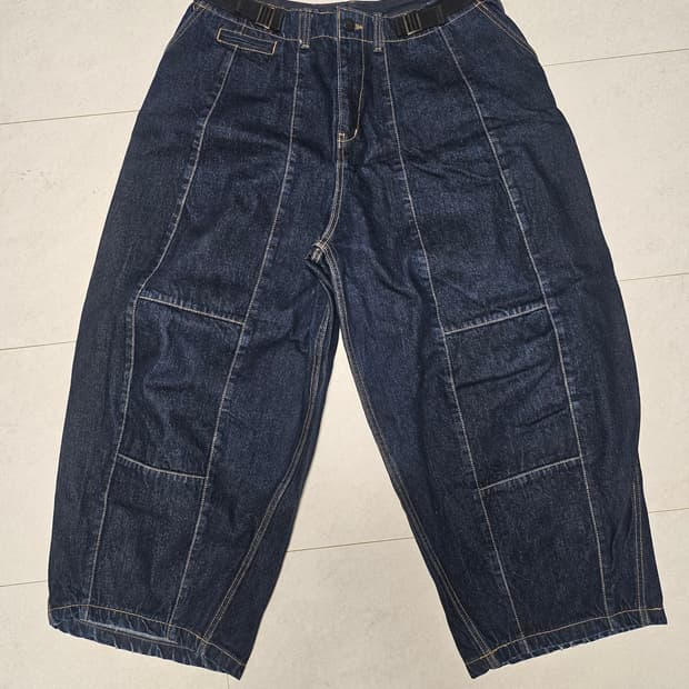 빈티지 진청 와이드 배럴 진