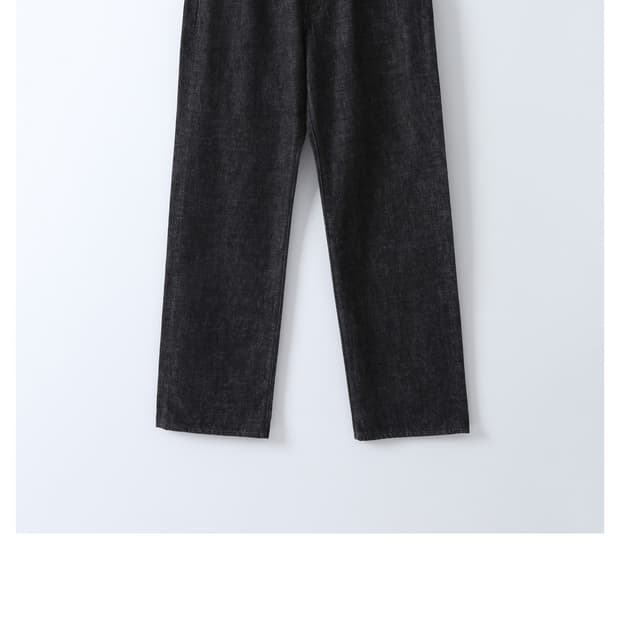 (01) 우드비 5p 레귤러 스트레이트 데님 블랙 인디고