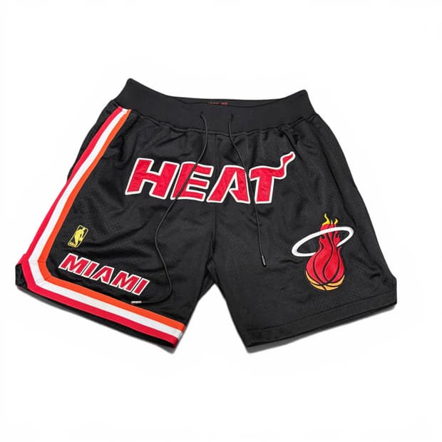L JUST DON NBA 96-97 마이애미 히트 농구 쇼츠 반바지 유