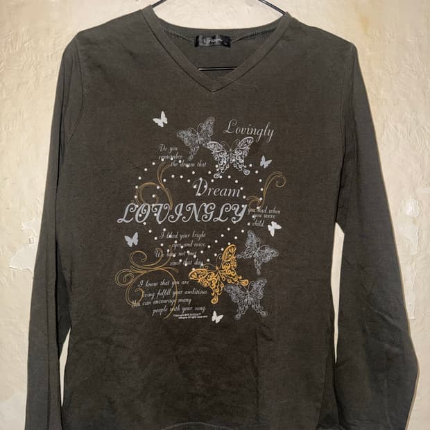 “Liriope” Y2K Vintage vneck sleeve