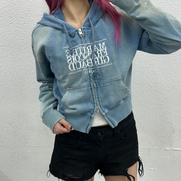 마리떼 프랑소와저버 워싱 투웨이 후드집업 S