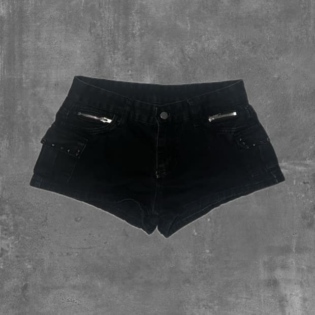 빈티지 펑크 스터트 카고 데님 숏팬츠 쇼츠