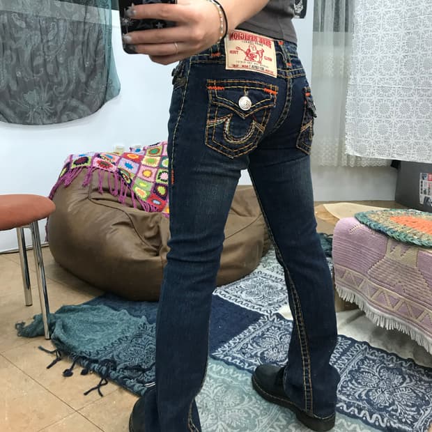트루릴리젼 조이 슈퍼티 부츠컷 데님팬츠 