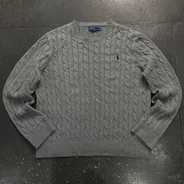 100 폴로 랄프로렌 꽈배기 니트