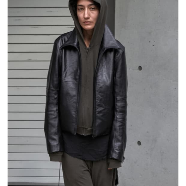 머듈mudule 레더자켓 블랙 교환