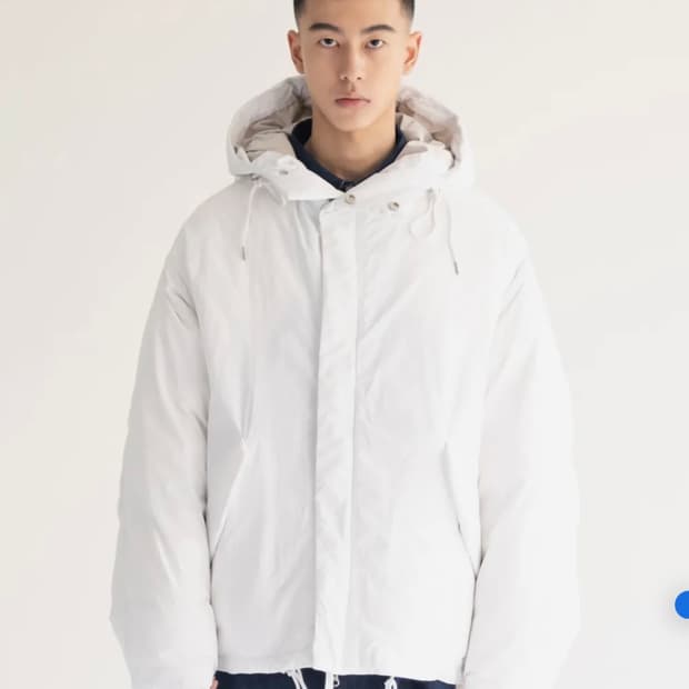 비슬로우 HOOD SHORT DOWN PARKA 화이트 S