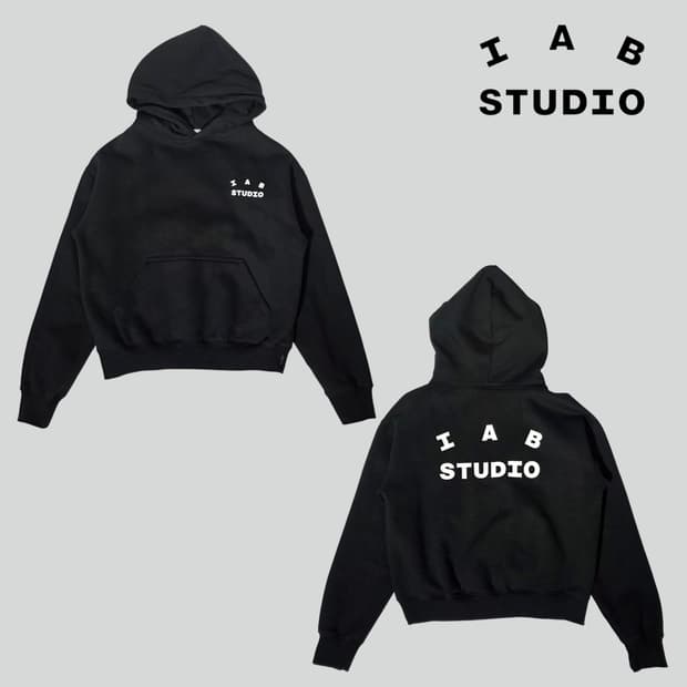 [S]IAB STUDIO 아이앱 스튜디오 후드 블랙 화이트