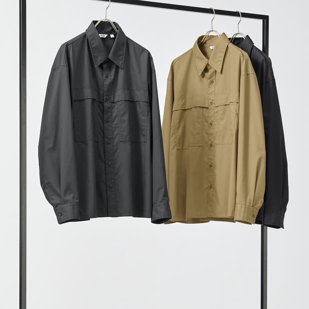 유니클로 포켓 셔츠 카키