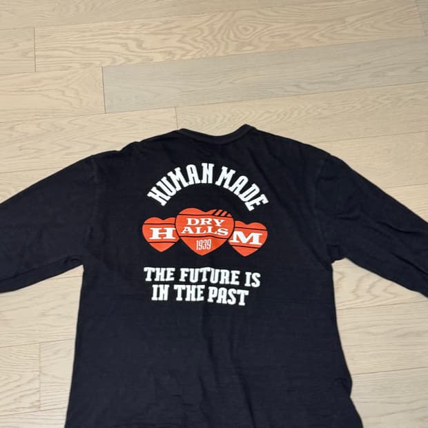 휴먼메이드 그래픽 롱슬리브 티셔츠 블랙