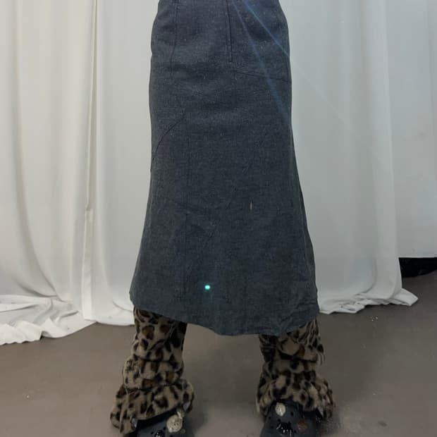 도쿄걸st 그레이 머메이드핏 롱 스커트