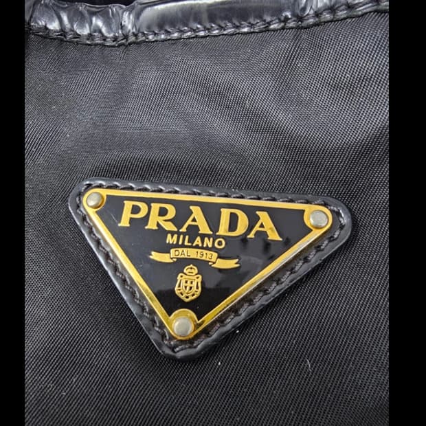 정품 프라다 블랙 나일론 숄더백