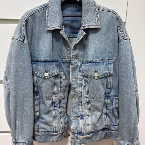 우영미 와이어 데님 자켓