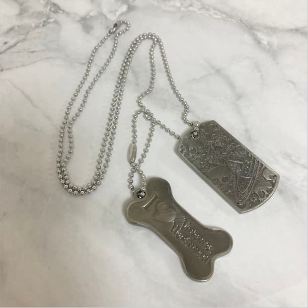 비비안웨스트우드 아카이브 도그택 군번줄 팬던트 목걸이(새상품)