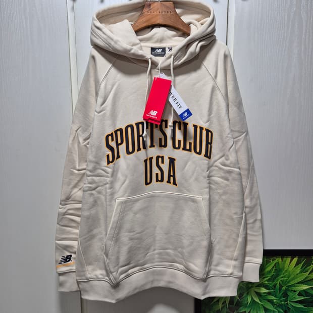 (타임세일)(새상품)뉴발란스 스포츠클럽 후드티 아이보리