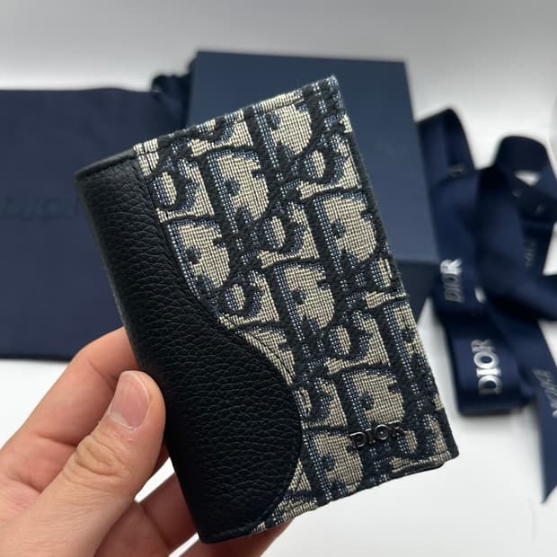 [상태A급]디올 오블리크 새들 오거나이저 카드지갑