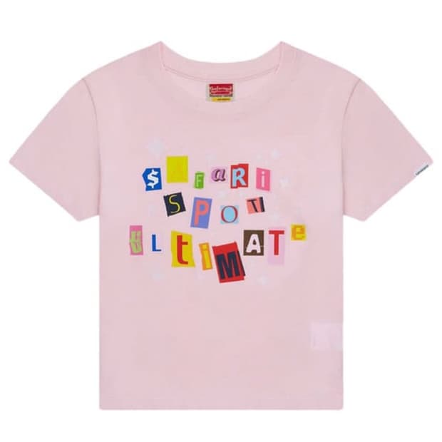 사파리스팟 스티커팩 반팔티 핑크 1사이즈 