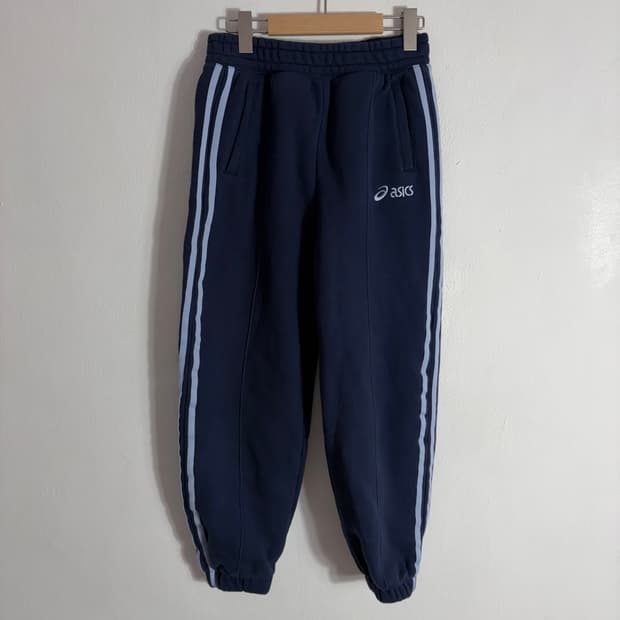 아식스 삼선 트레이닝 조거팬츠 네이비(S)