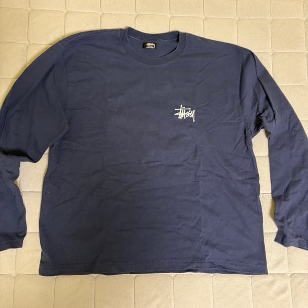 스투시 롱슬리브 네이비 L