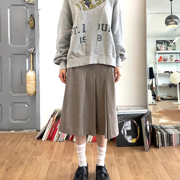 [L] 로로피아나 울 스커트