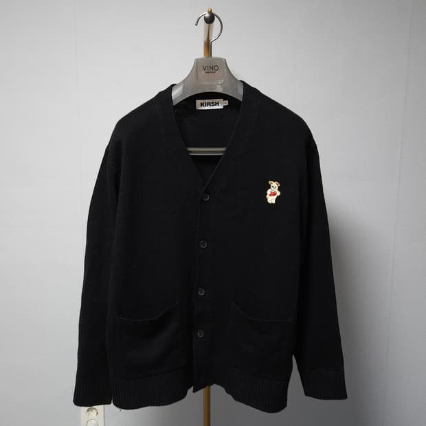 1 ) 키르시 체리 베어 가디건 블랙