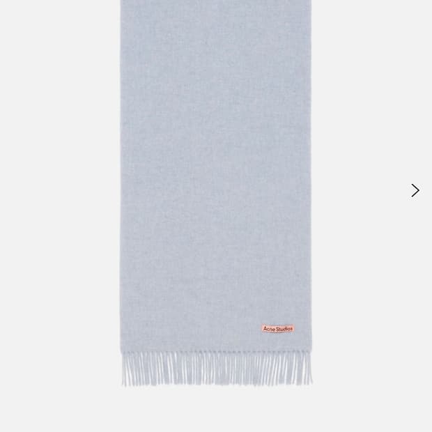 아크네스튜디오_프린지 울 스카프 슬림_파우더 블루 멜란지