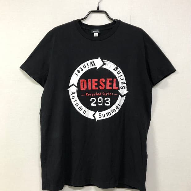 DIESEL 디젤 프린팅 반팔티셔츠 XL _ 블랙