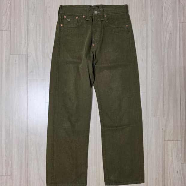 RRL 더블알엘 빈파포 올리브 데님 팬츠 29