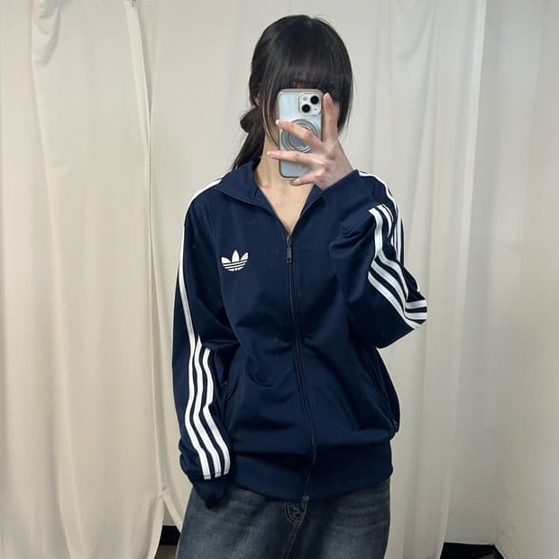 Adidas navy Firebird jersey