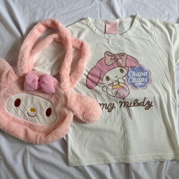 마이멜로디 반팔 티셔츠 가방 세트