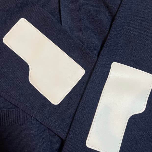 이얼즈어고 울 가디건 얇은 버전 네이비