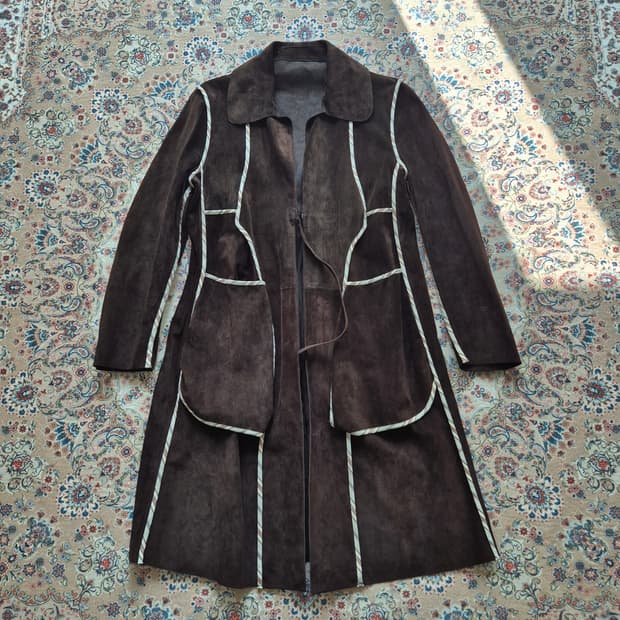 마르니 스웨이드 로브 코트