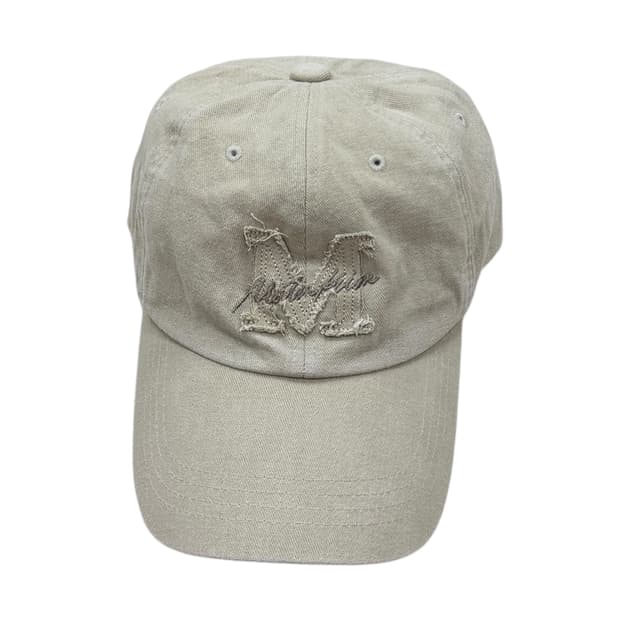 마뗑킴 커시브 볼캡 모자 베이지