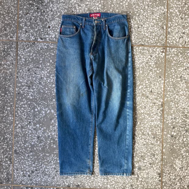 90s 올드 스투시 데님 팬츠