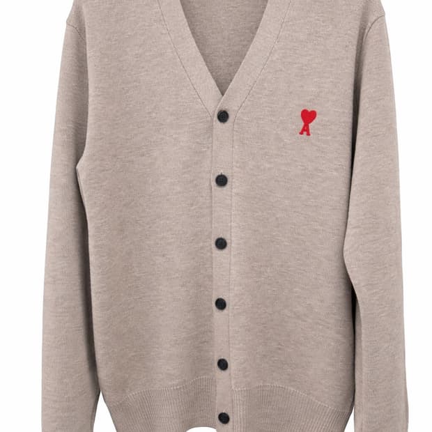 아미 스몰 하트가디건 베이지 XLL
