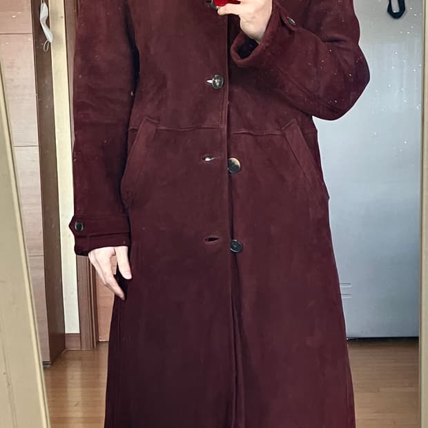 페라가모 무스탕 롱코트