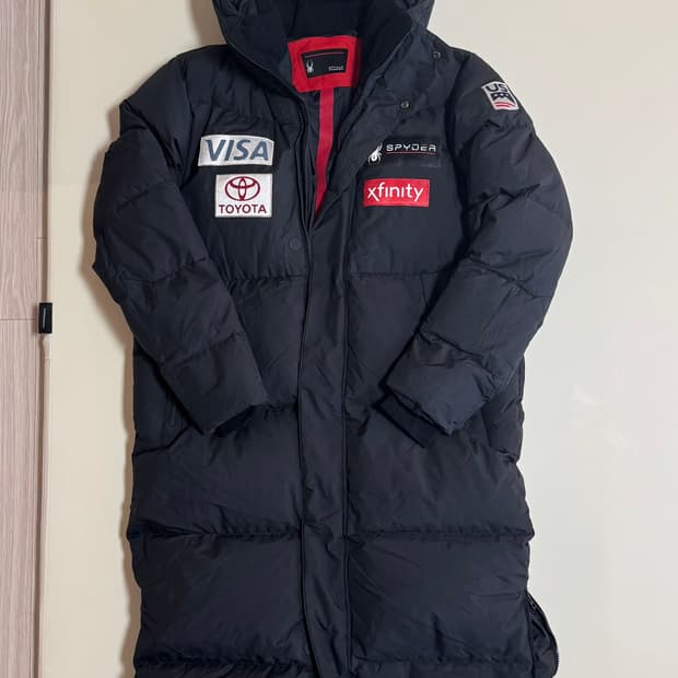 (95)Spyder 스파이더 롱패딩 블랙 US팀 에디션