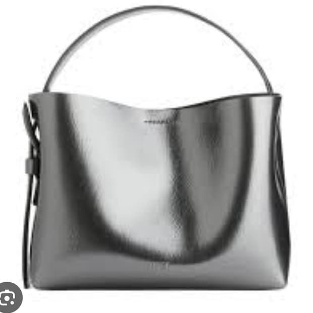 (중고)아르켓 레더 크로스바디 백 실버 메탈릭