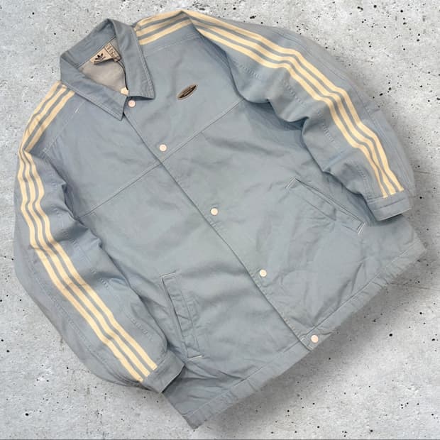 [3XL] 아디다스 대장 삼선 블루종 자켓 하늘색 B497