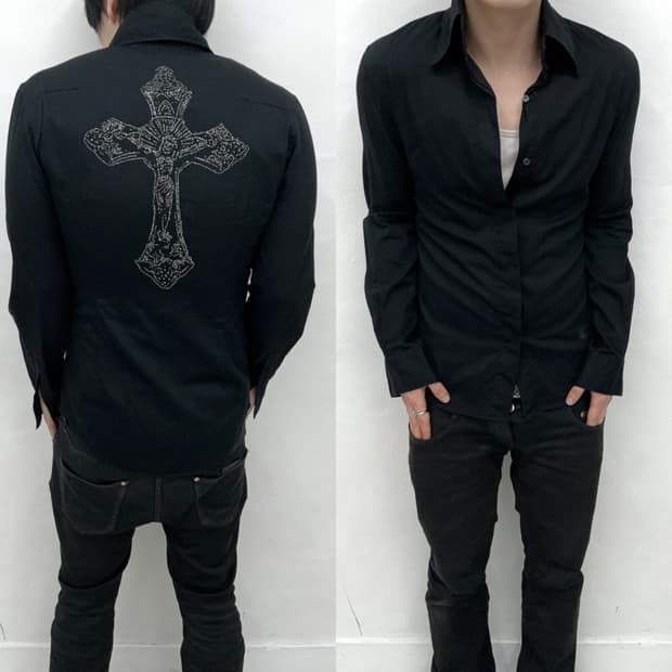 Maniac work back cross shirts