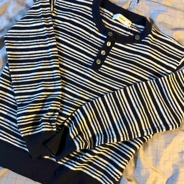 Waviness stripe knit(size1)