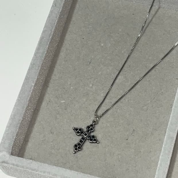 십자가 실버 네크리스